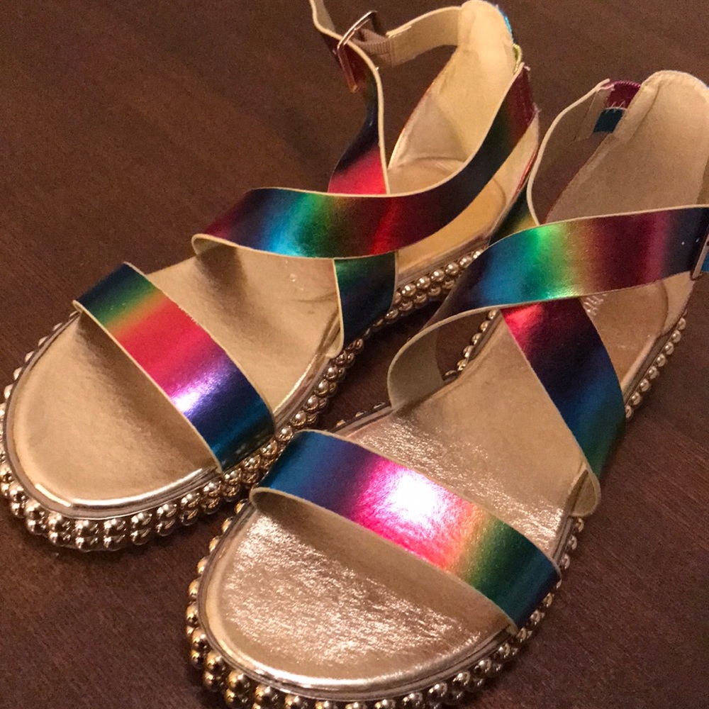 Rainbow sandals💜